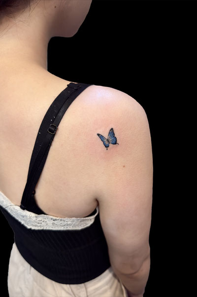 蝶<br>肩コインサイズ